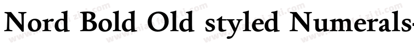 Nord Bold Old styled Numerals字体转换